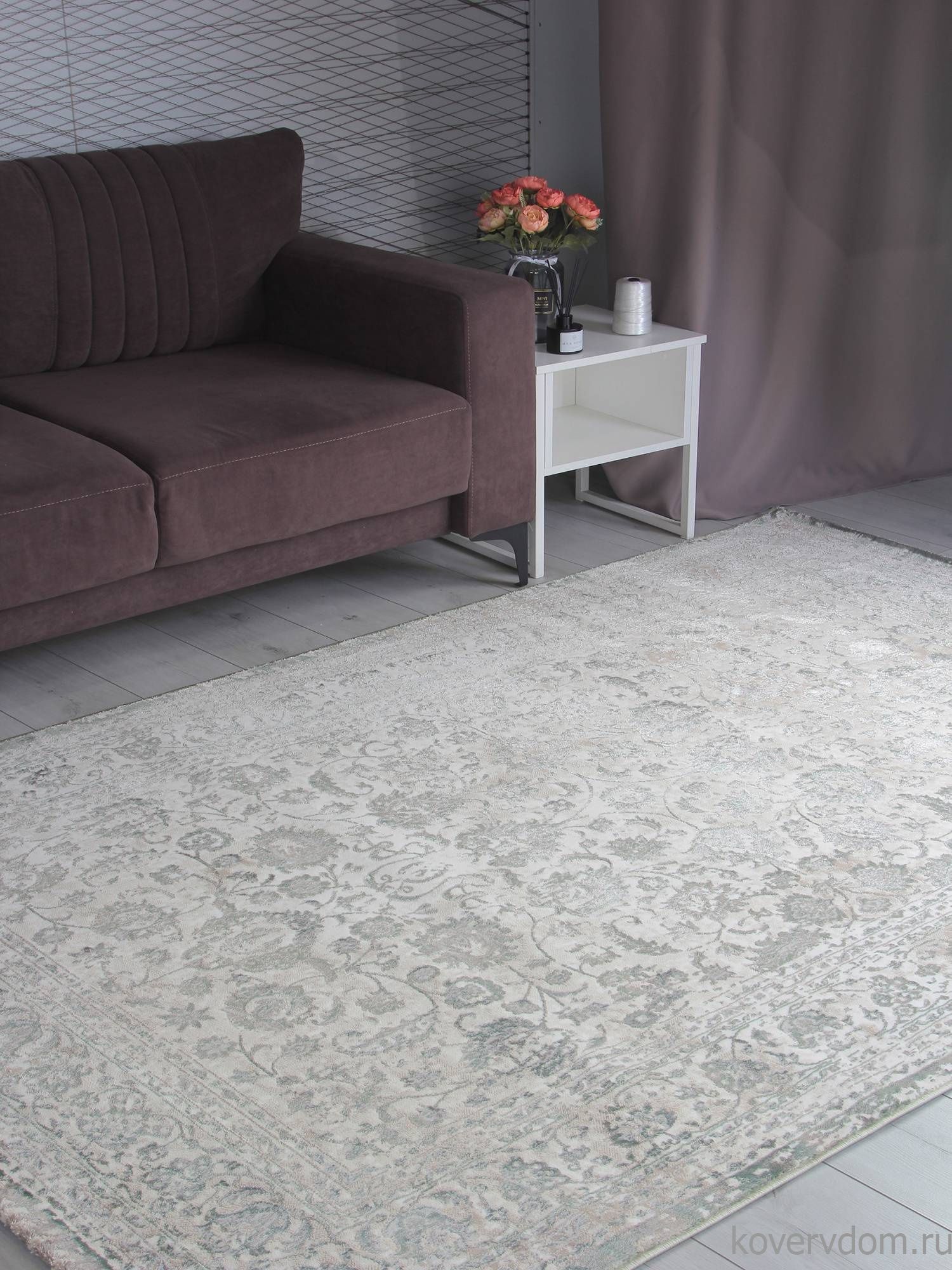 Ковер LILY 8504A S.WHITE / P.GREEN