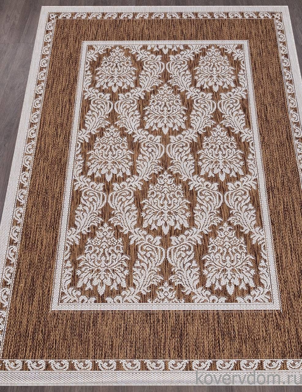 Ковер циновка VEGAS S001 BROWN-CREAM