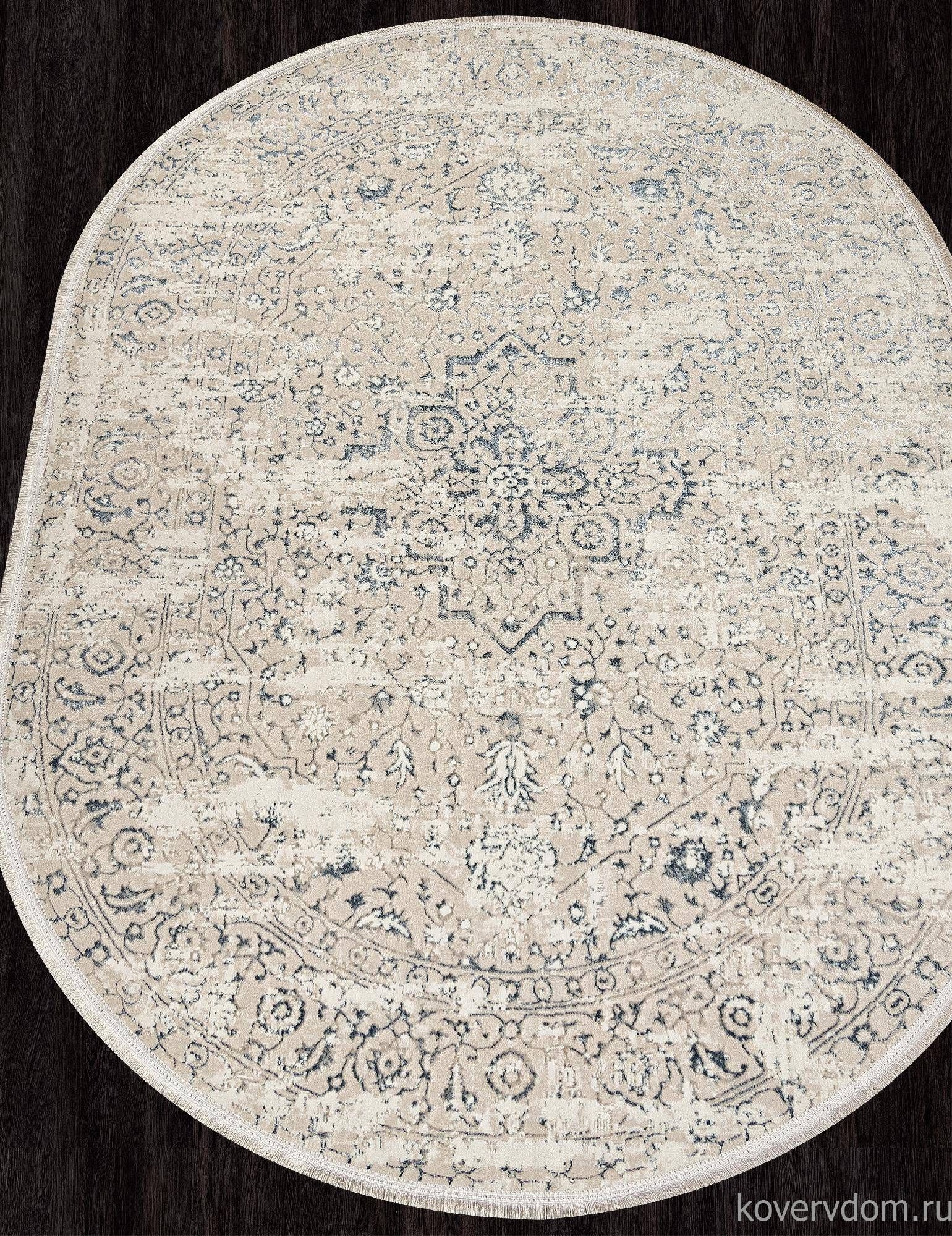Ковер MIKONOS F584AH CREAM / D.BLUE Овал Ковер MIKONOS F584AH CREAM / D.BLUE Овал