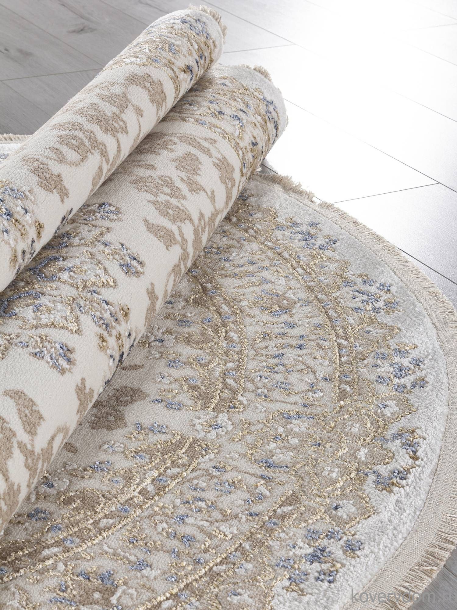 Ковер MOSSO 27239A CREAM / NAVY Овал