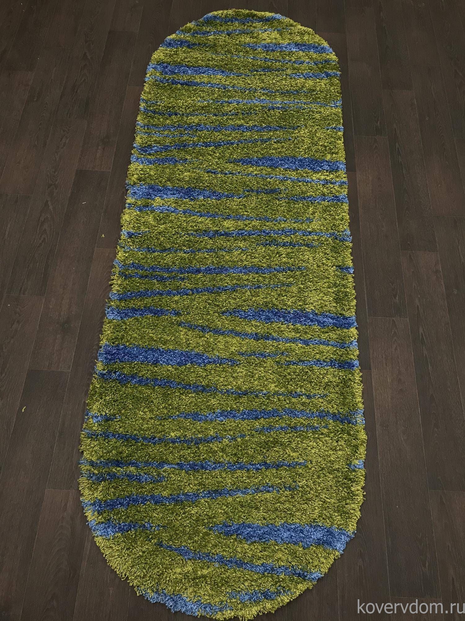 Ковер SHAGGY ULTRA s608 GREEN-BLUE Овал