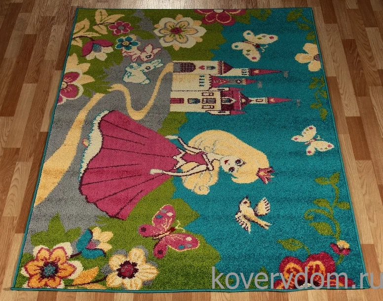 Ковер детский с Принцессой FUNKY NEL turquoise  Ковер детский с Принцессой FUNKY NEL turquoise