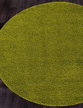 Ковер длинноворсовый зеленый SHAGGY ULTRA s600 GREEN Круг