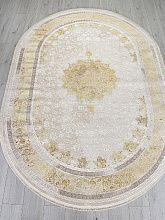 Овальный ковер из Турции ZARINA A064A CREAM / GOLD FDY Овал
