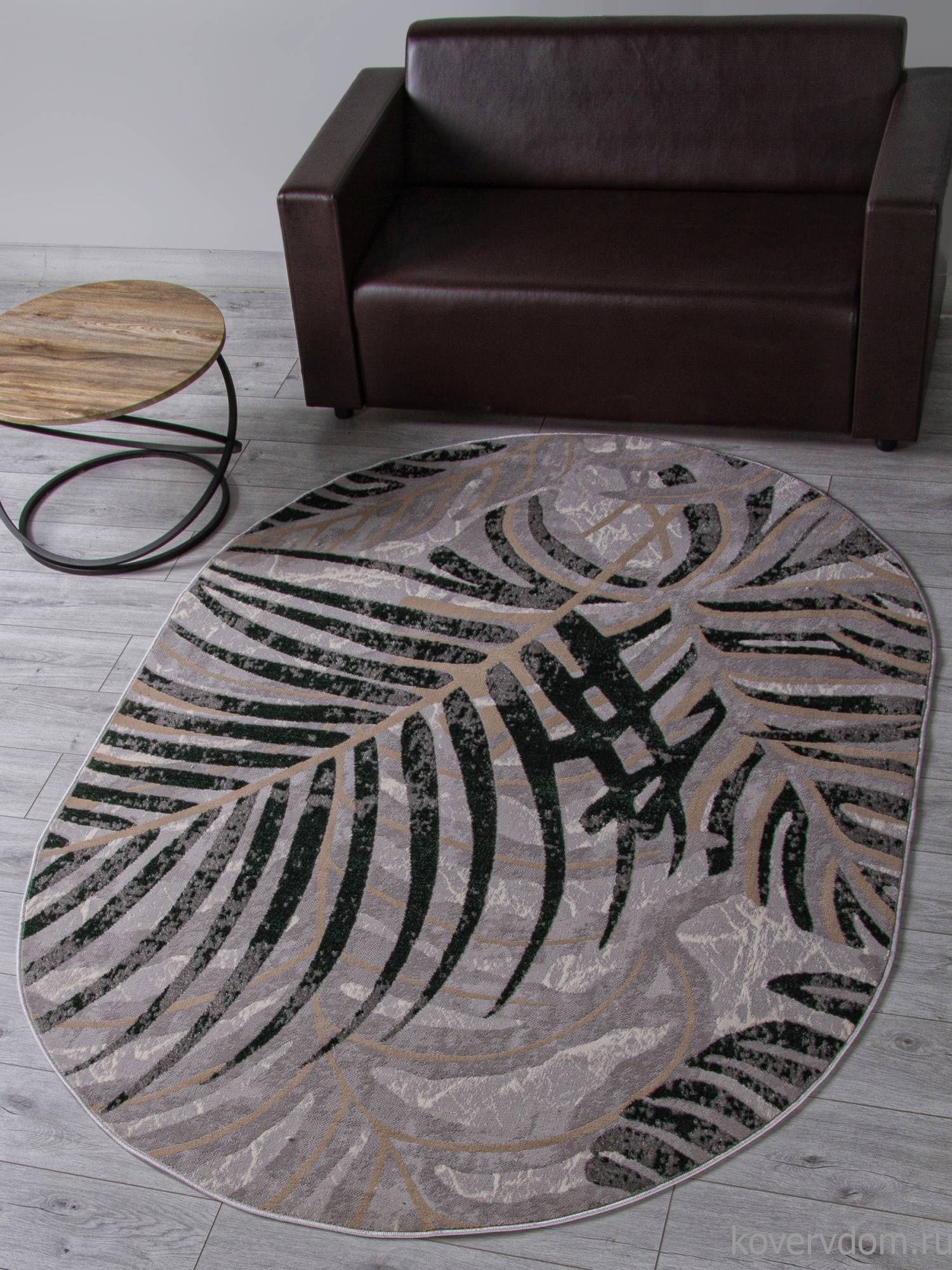 Ковер LIMAN F479 GRAY-GREEN Овал