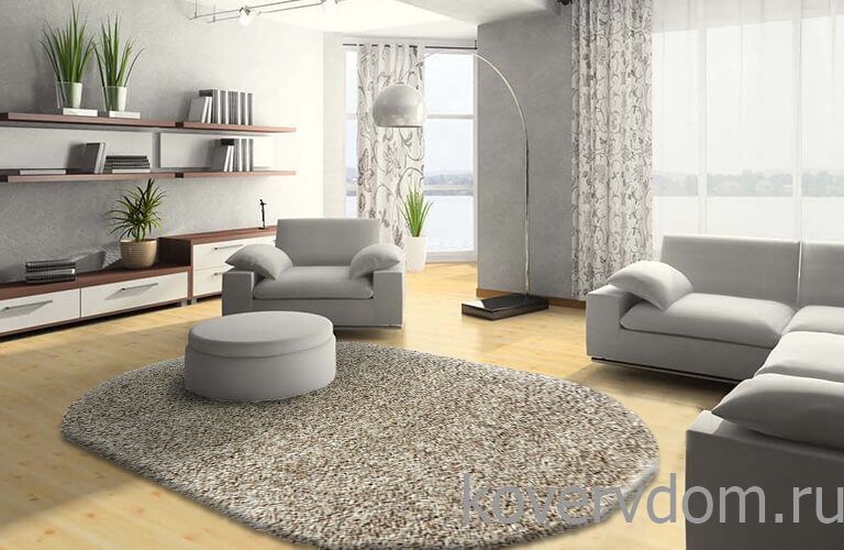 Длинноворсовый шерстяной ковер RHAPSODY 2501 102 ОВАЛ