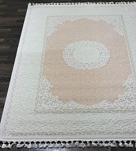 Пушистый овальный ковер HUNKAR 7908 PINK / Розовый