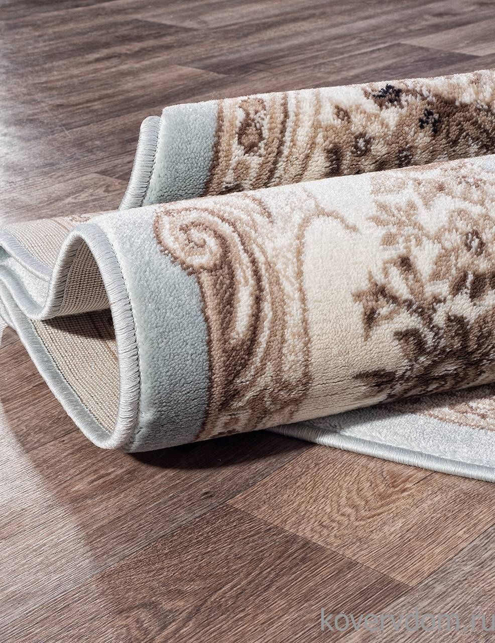 Ковер VALENCIA DELUXE 4015 L.BLUE-BROWN Овал