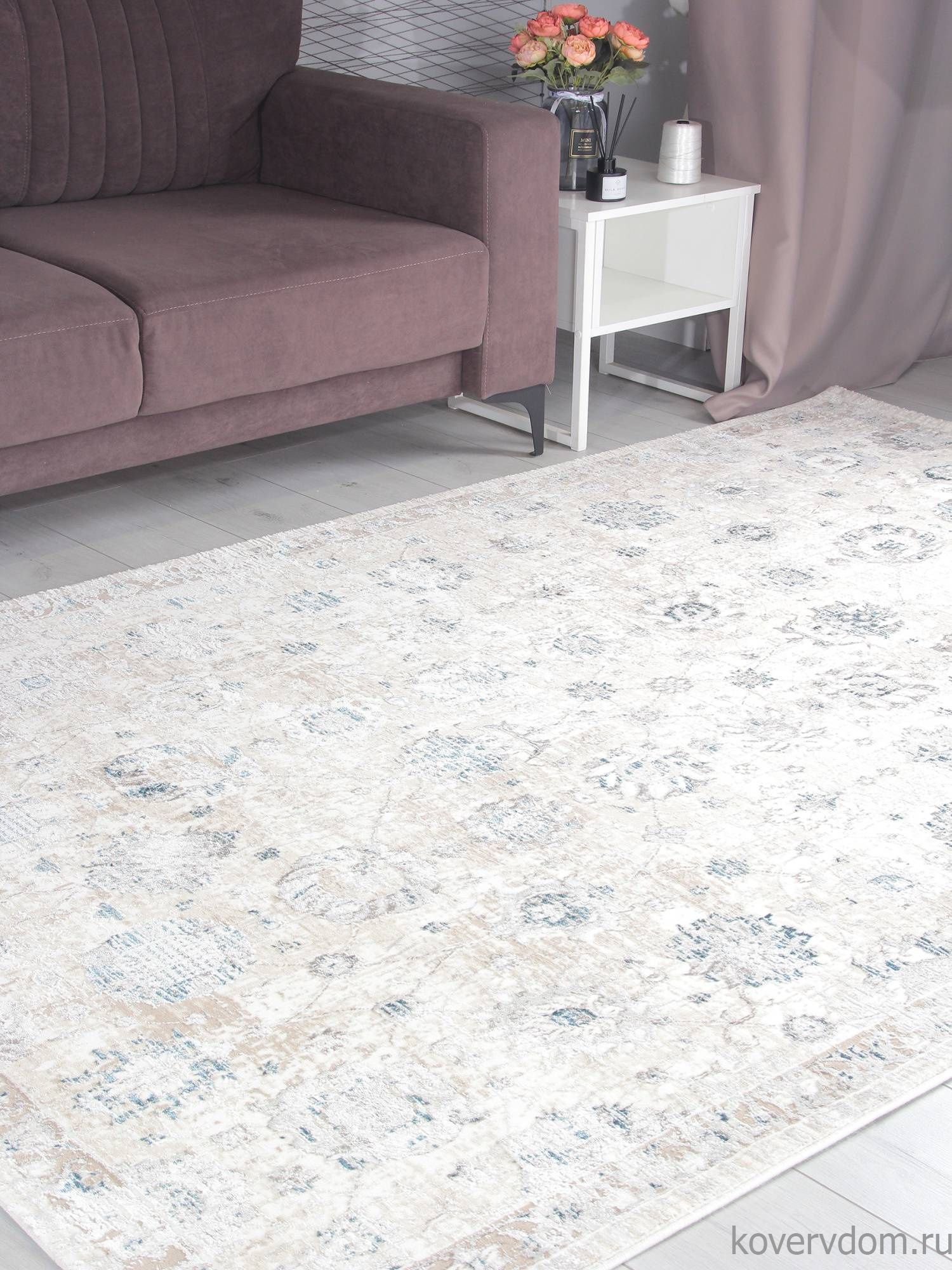 Ковер LILY 9312A S.WHITE / P.BLUE