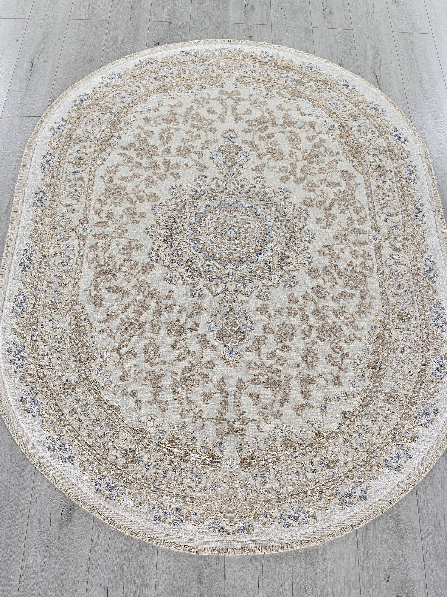 Ковер MOSSO 27239A CREAM / BLUE Овал