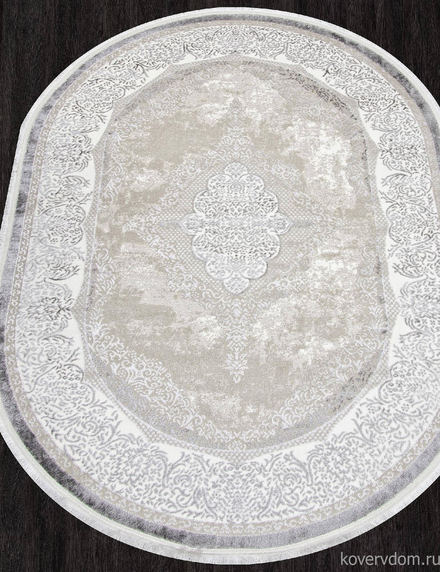 Ковер ALFANI Q009A GREY FDY / CREAM SHRINK Овал