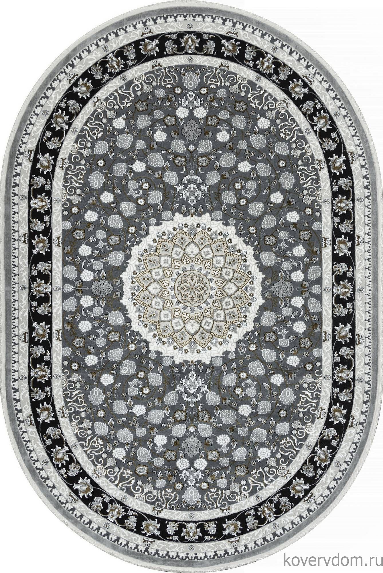 Ковер MIRAY O1467 090 BLACK Овал