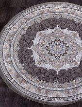 Круглый ковер черный FARSI 1200 G252 DARK GRAY Круг
