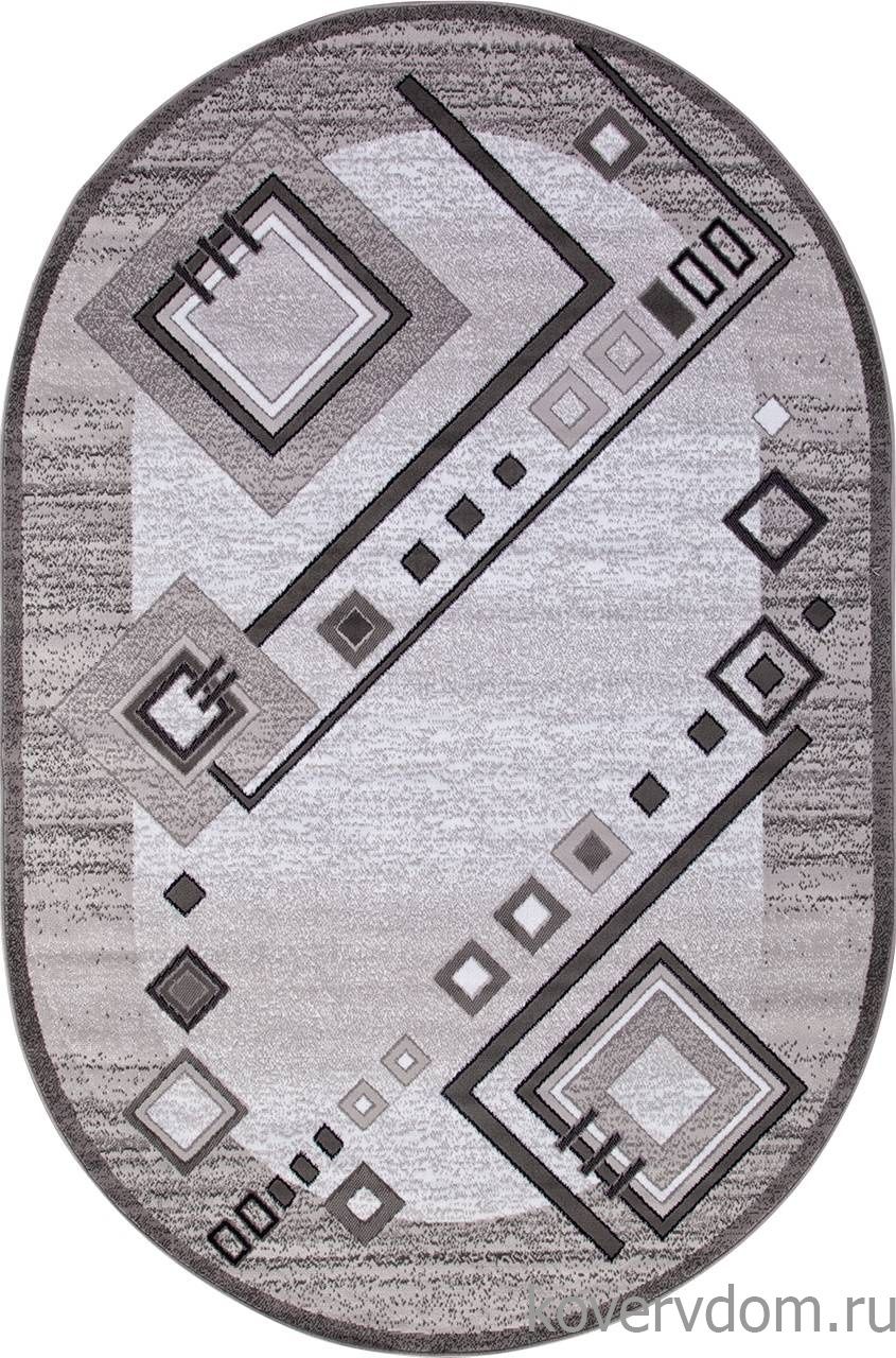 Ковер SILVER D188 GRAY Овал