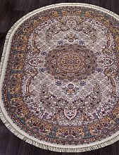 Овальный ковер коричневый SHAHREZA D728 CREAM Овал