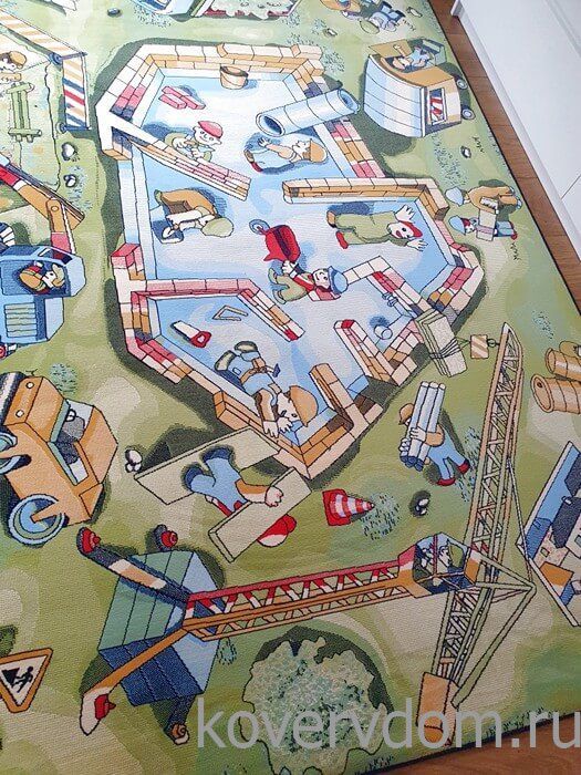Детский развивающий ковер PTT Sorona Веселая Стройка